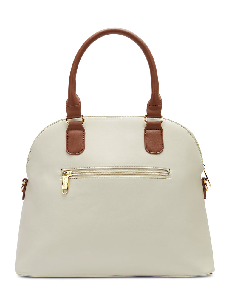 Lavie Signature Texas Medium Off White Womens Satchel
