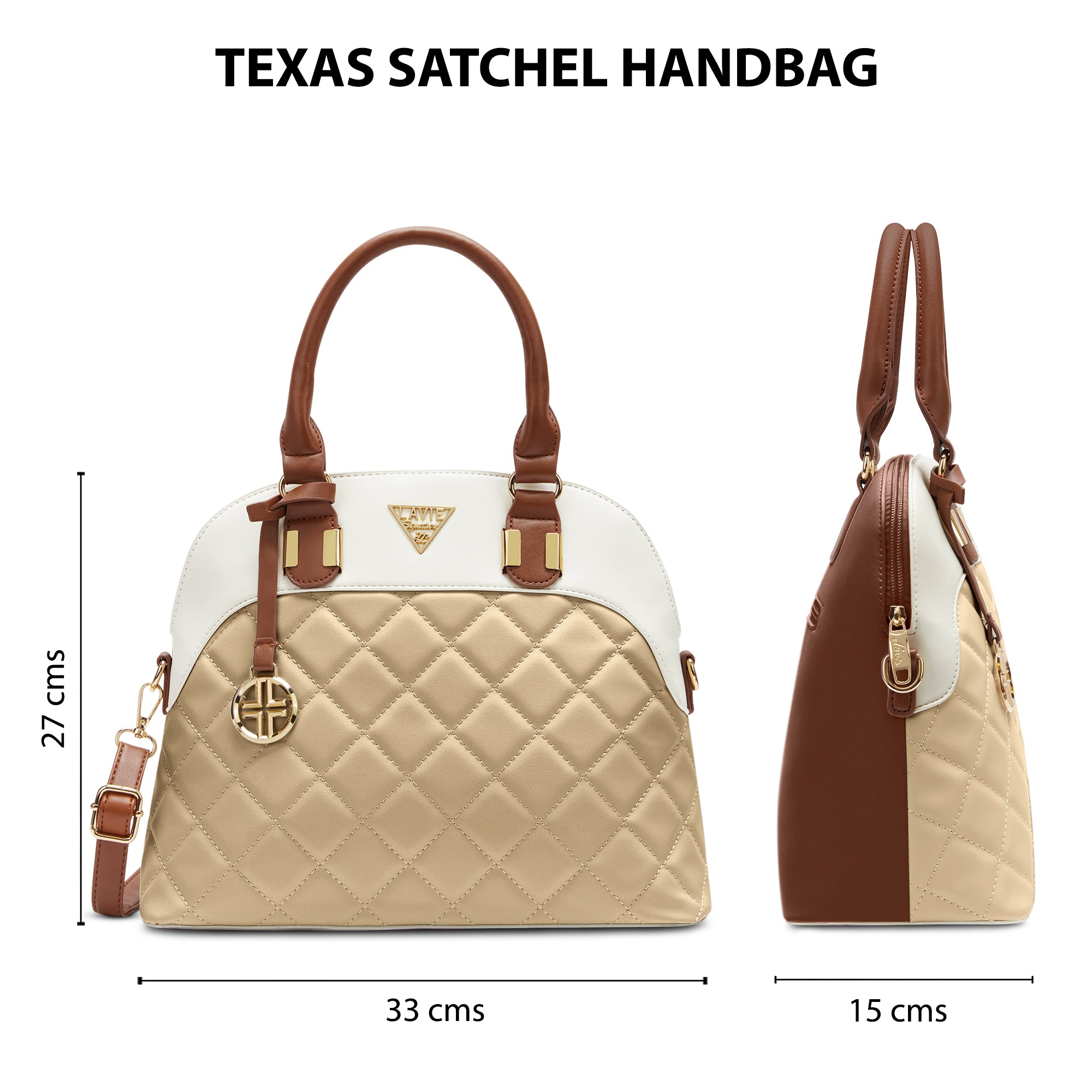 Lavie Signature Texas Medium Sand Womens Satchel