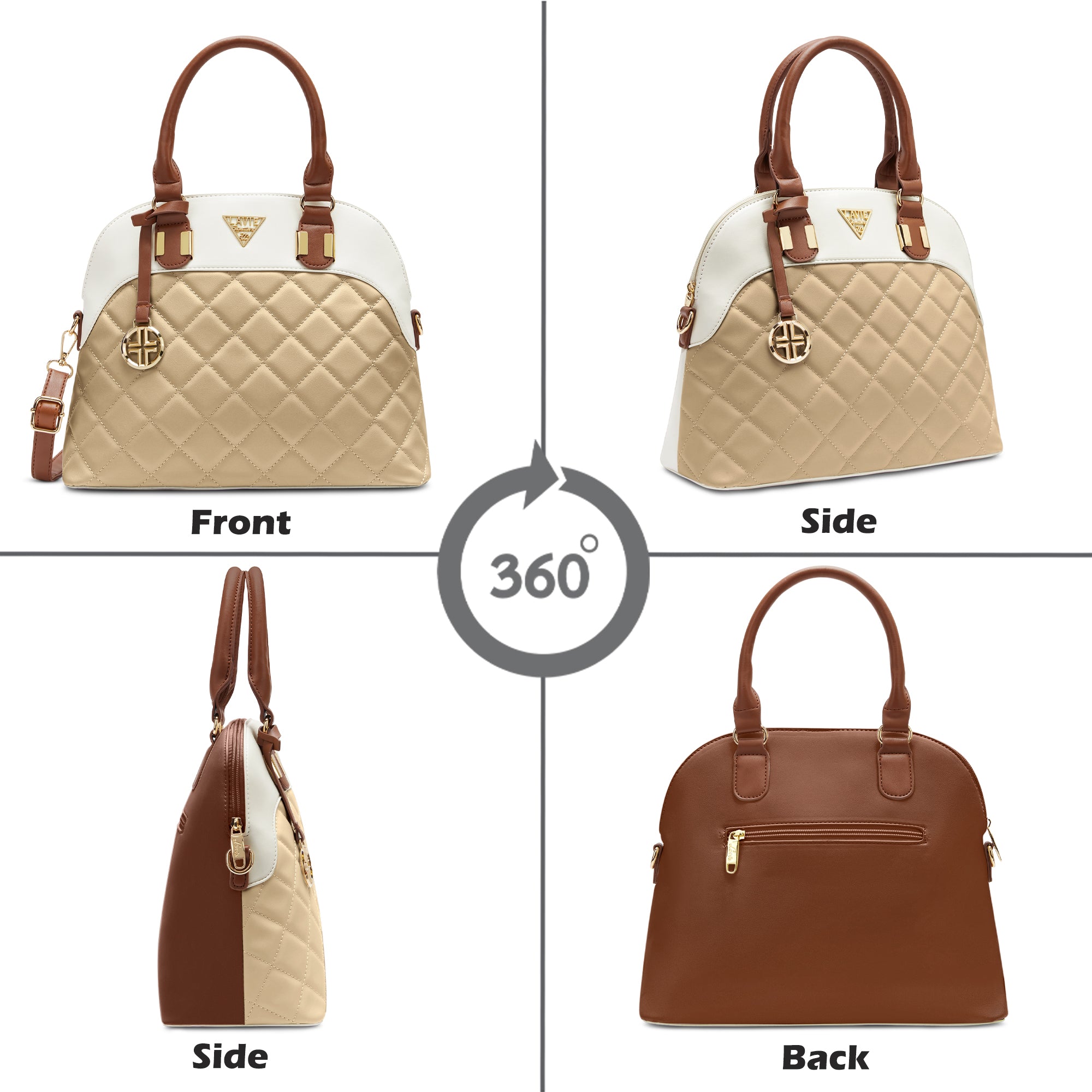Lavie Signature Texas Medium Sand Womens Satchel