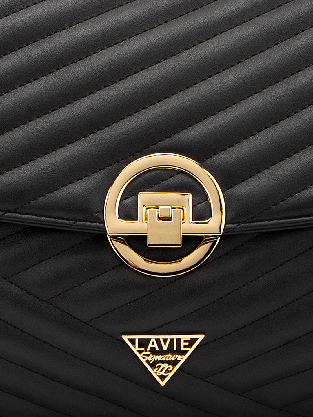 Lavie Signature Denver Large Womens Quilted Flap Satchel