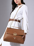 Denver Large Quilted Flap Satchel Bag