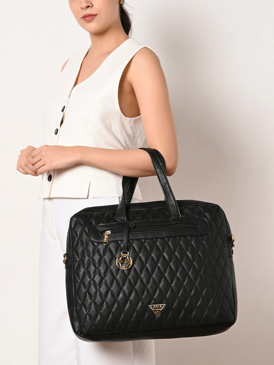 Lavie Signature Arizona Large Off White Womens Laptop Bag