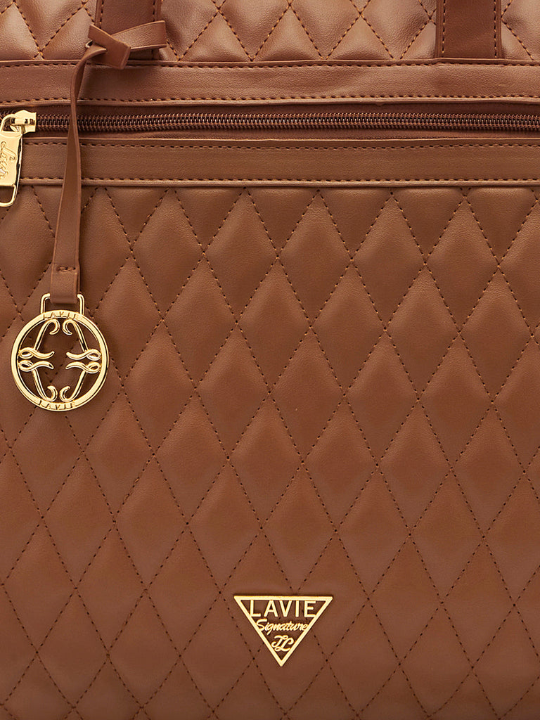 Lavie Signature Arizona Large Tan Womens Laptop Bag