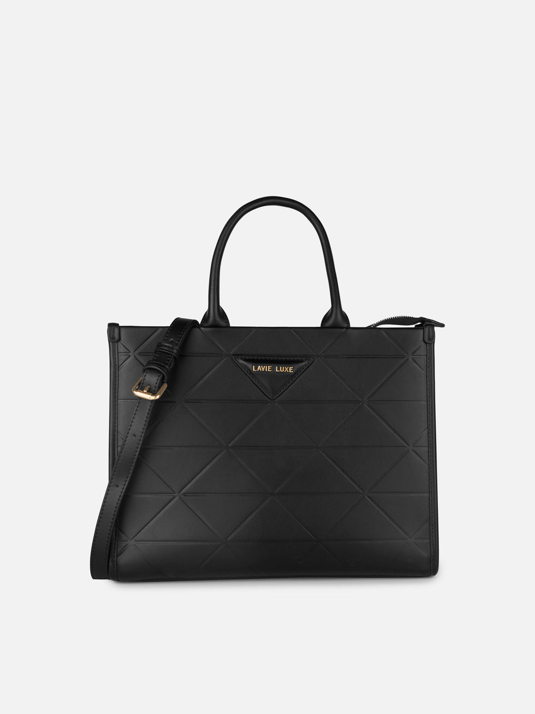 Mona Box Large Black Handbag