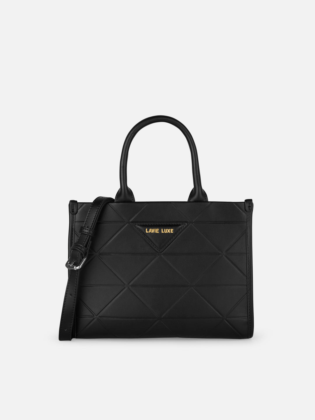 Mona Box Medium Black Handbag