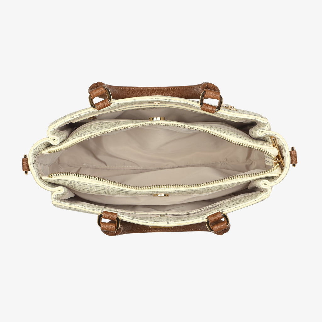 Daphne 3 Compartments Medium Satchel Bag