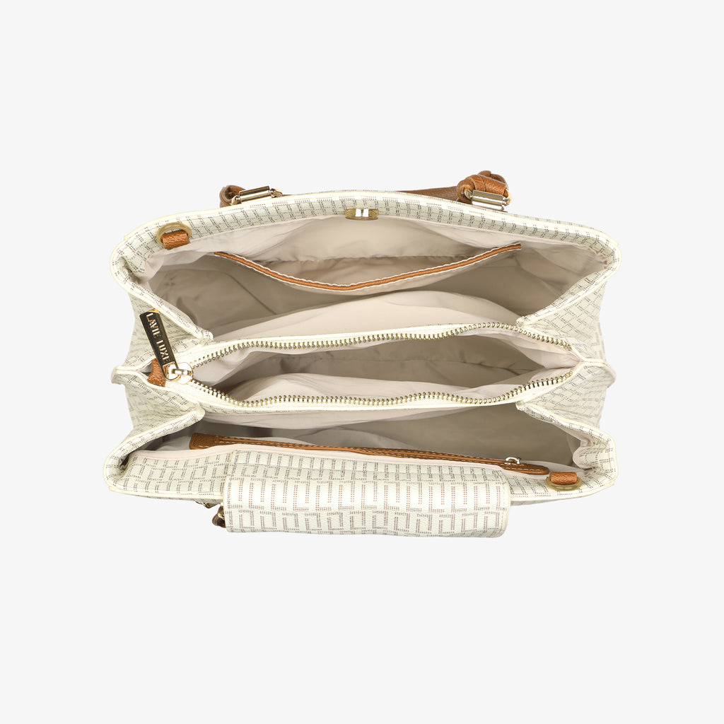 Nora 3 Compartments Medium Satchel Bag