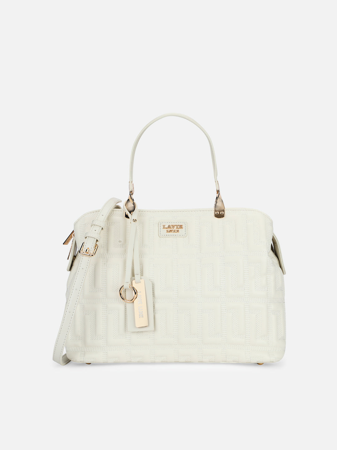 Juli25 3 Compartment Large Off White Handbag