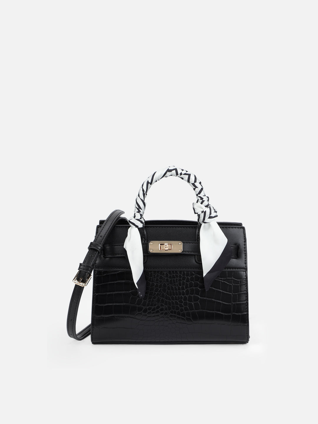 Strap 3 Compartment Small Satchel Bag