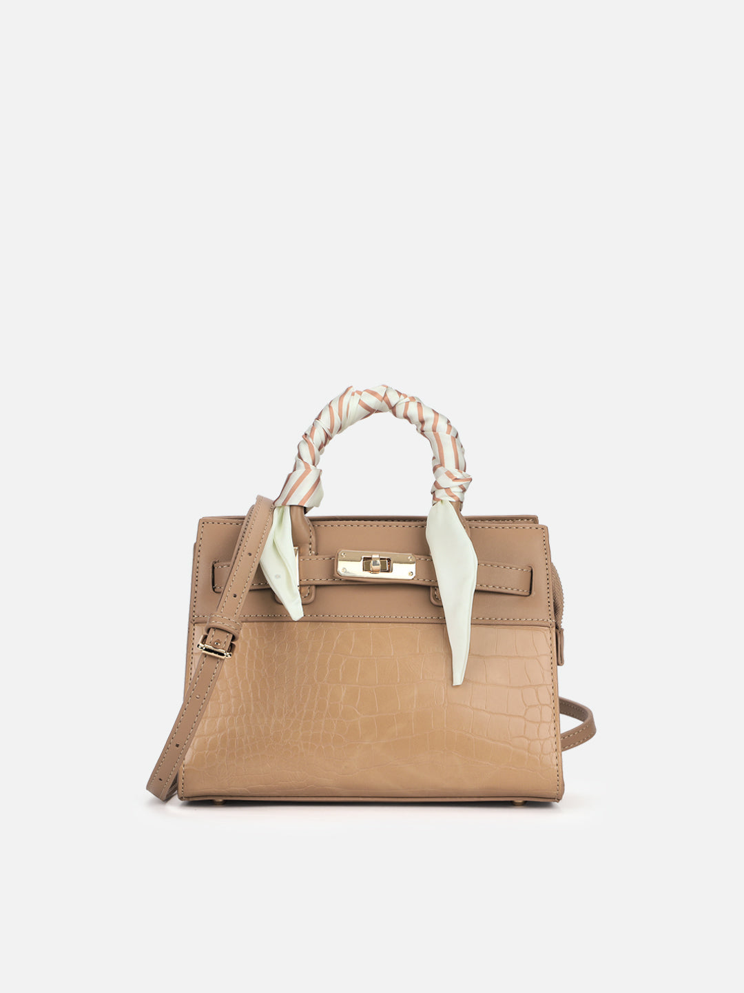Strap 3 Compartment Small Satchel Bag