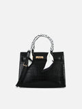 Strap 3 Compartment Medium Satchel Bag