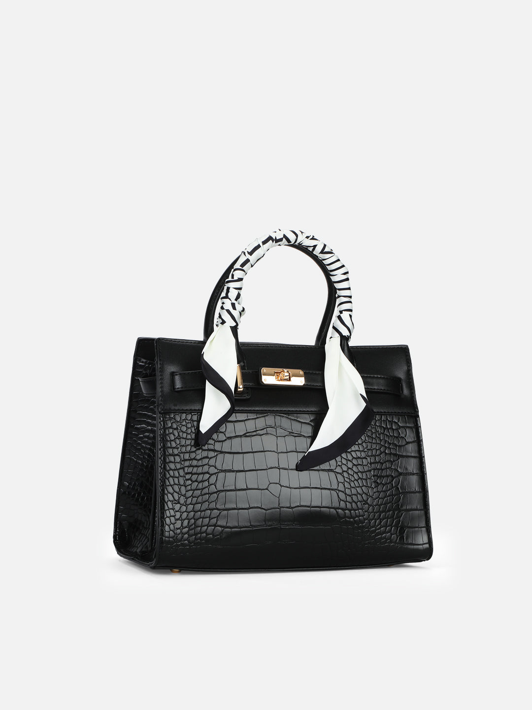 Strap 3 Compartment Medium Satchel Bag