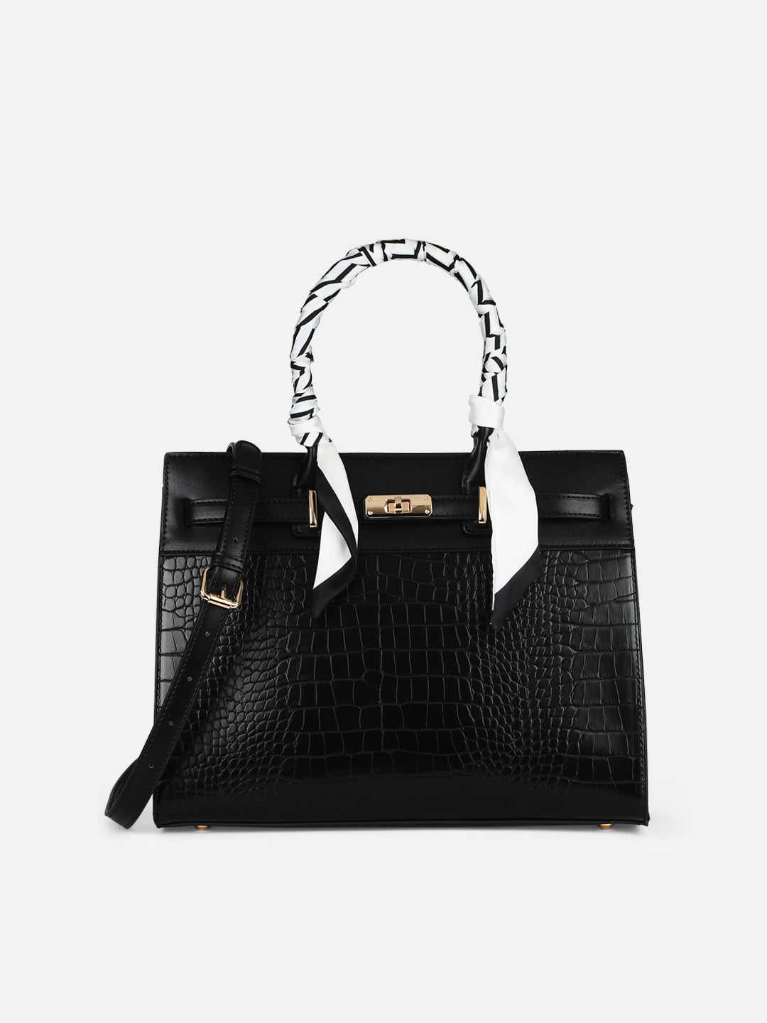 Strap 3 Compartment Large Satchel Bag