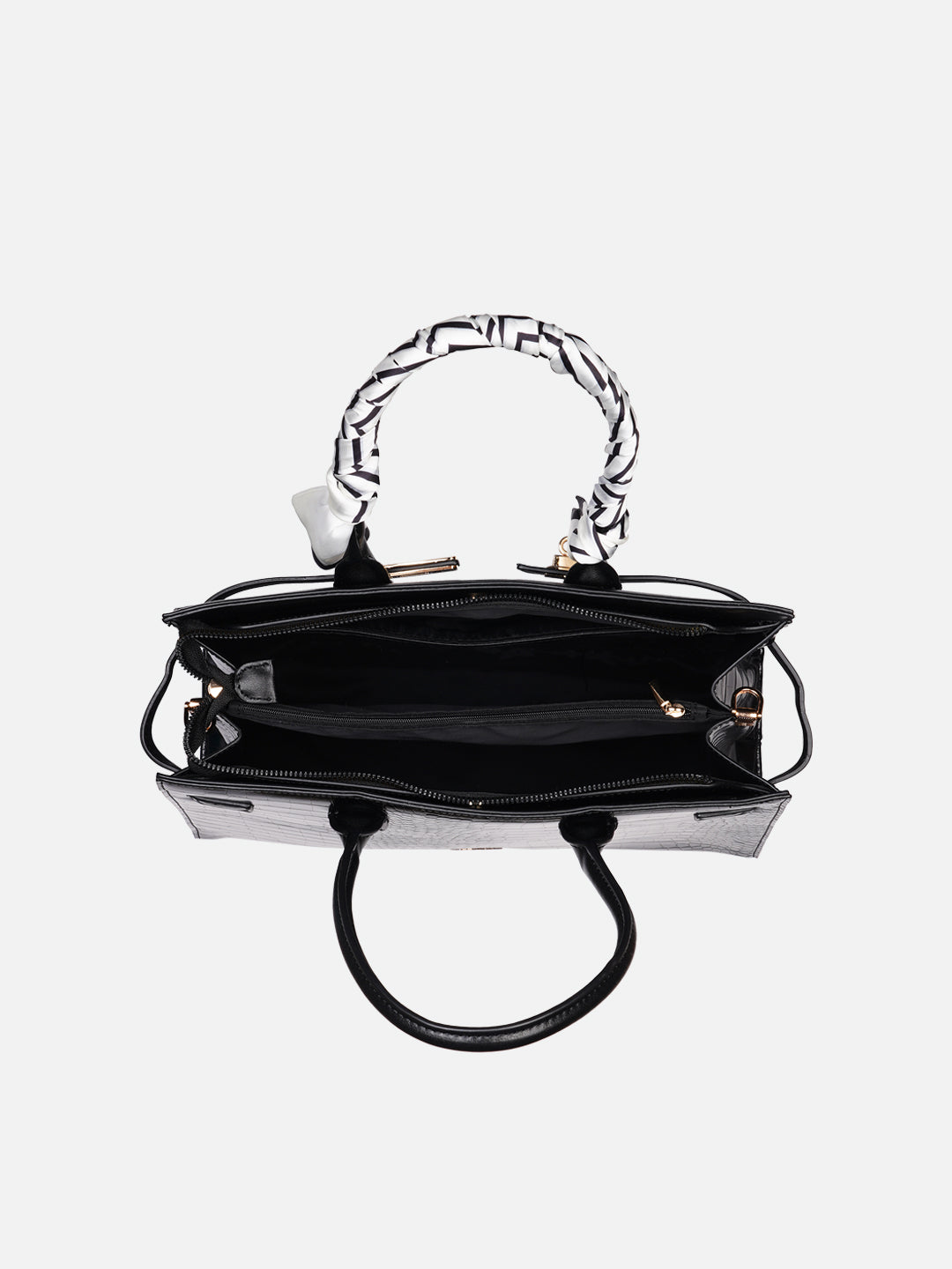 Strap 3 Compartment Large Satchel Bag