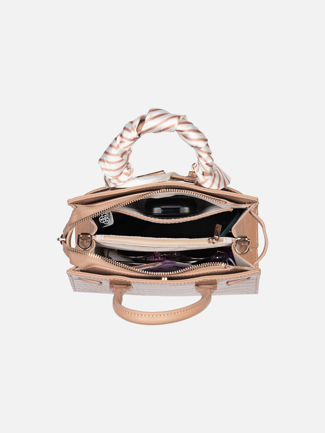 Strap 3 Compartment Large Satchel Bag