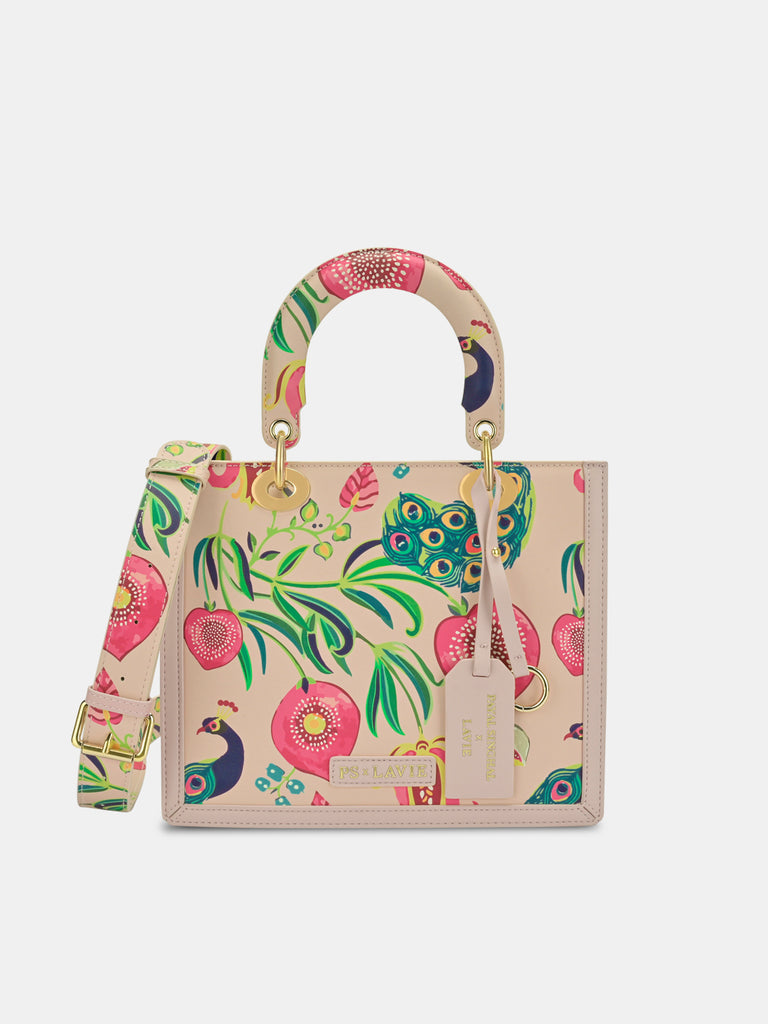 Anar Mor Print Small Box Satchel Bag