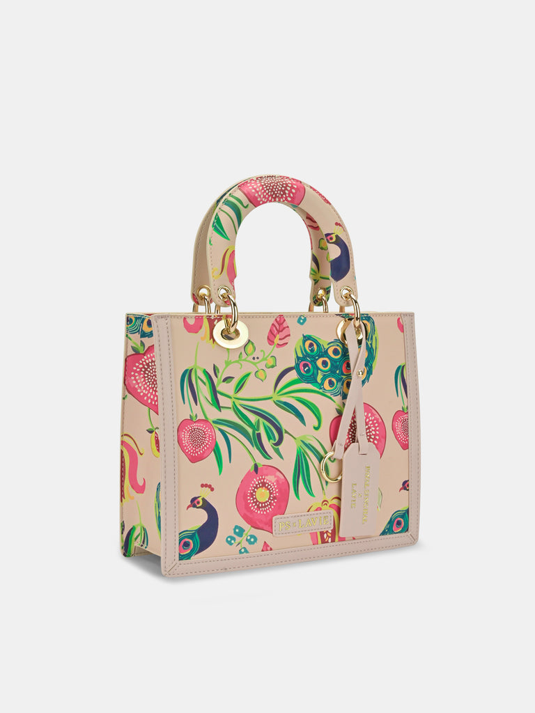 Anar Mor Print Small Box Satchel Bag