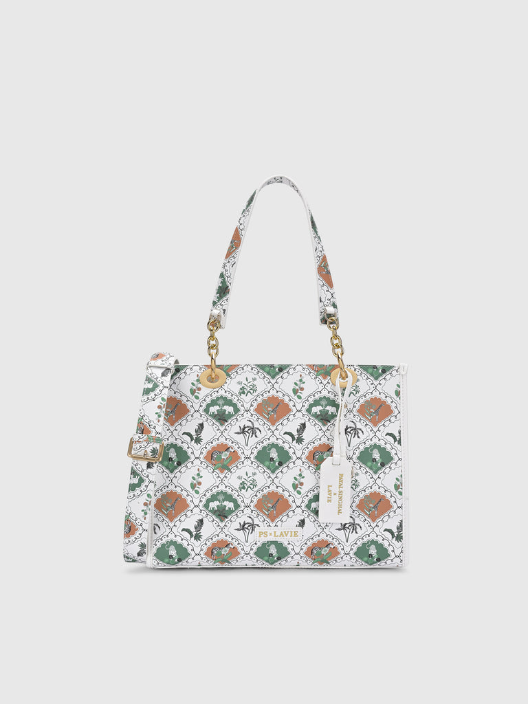 Anar Mor Print Large Box Tote Bag