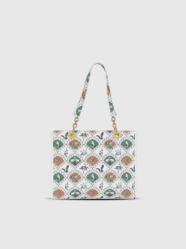 Anar Mor Print Large Box Tote Bag