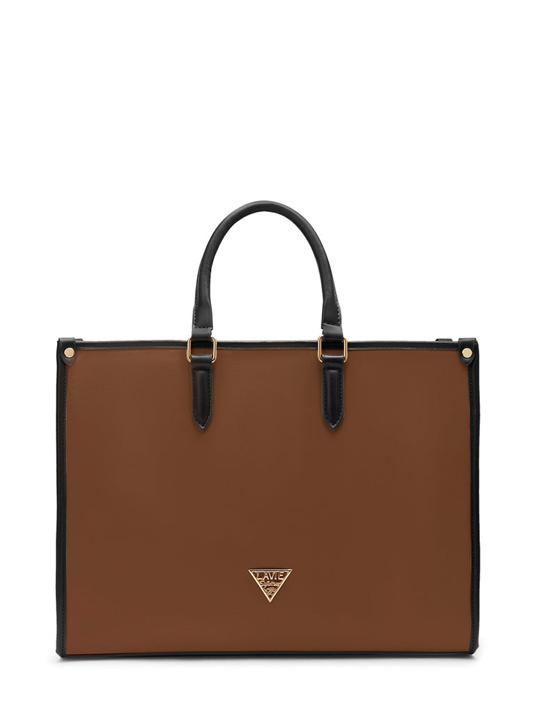 Lavie Signature Madisson Large Dark Tan Women's Box Tote