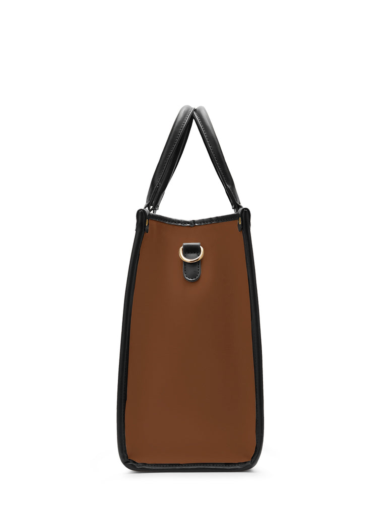 Lavie Signature Madisson Large Dark Tan Women's Box Tote