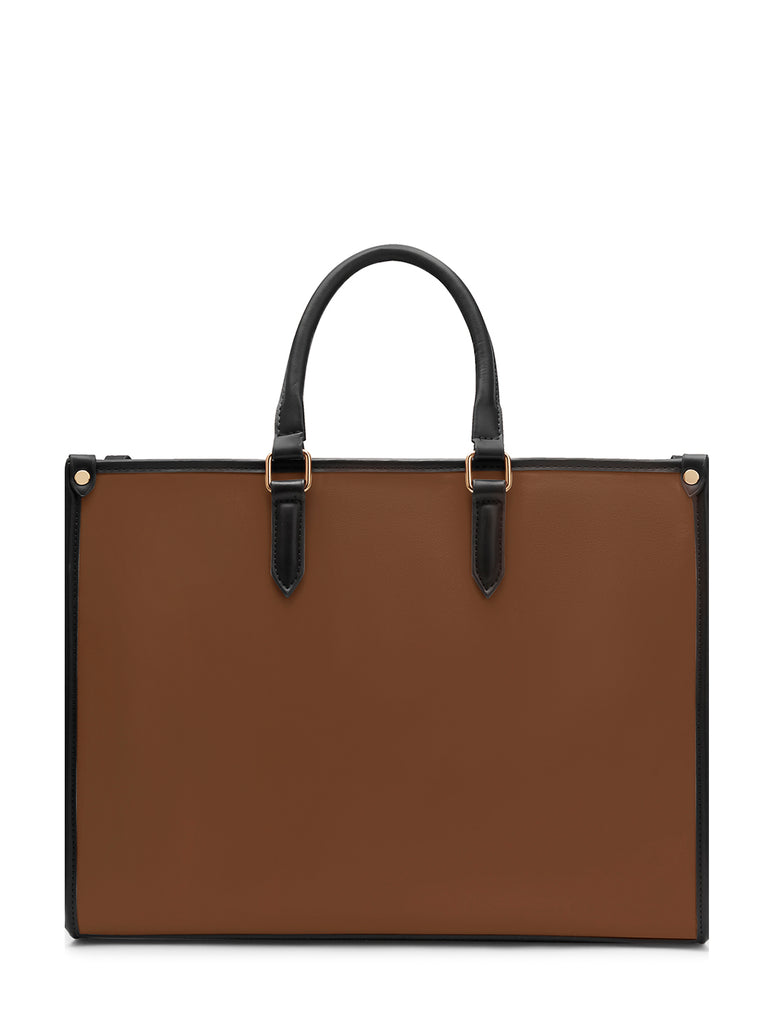 Lavie Signature Madisson Large Dark Tan Women's Box Tote