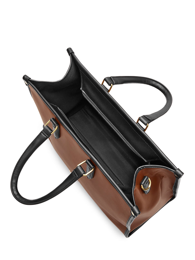 Lavie Signature Madisson Large Dark Tan Women's Box Tote