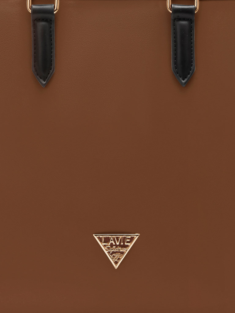 Lavie Signature Madisson Large Dark Tan Women's Box Tote