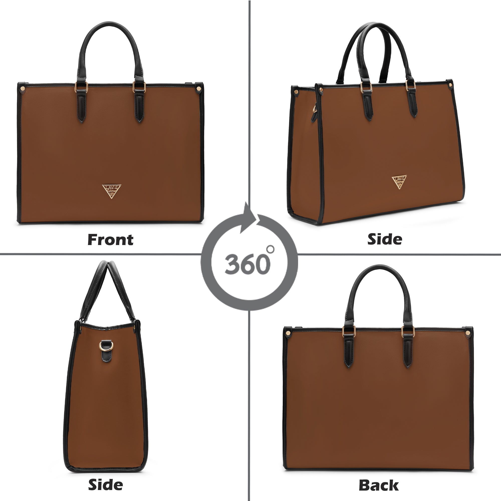Lavie Signature Madisson Large Dark Tan Women's Box Tote