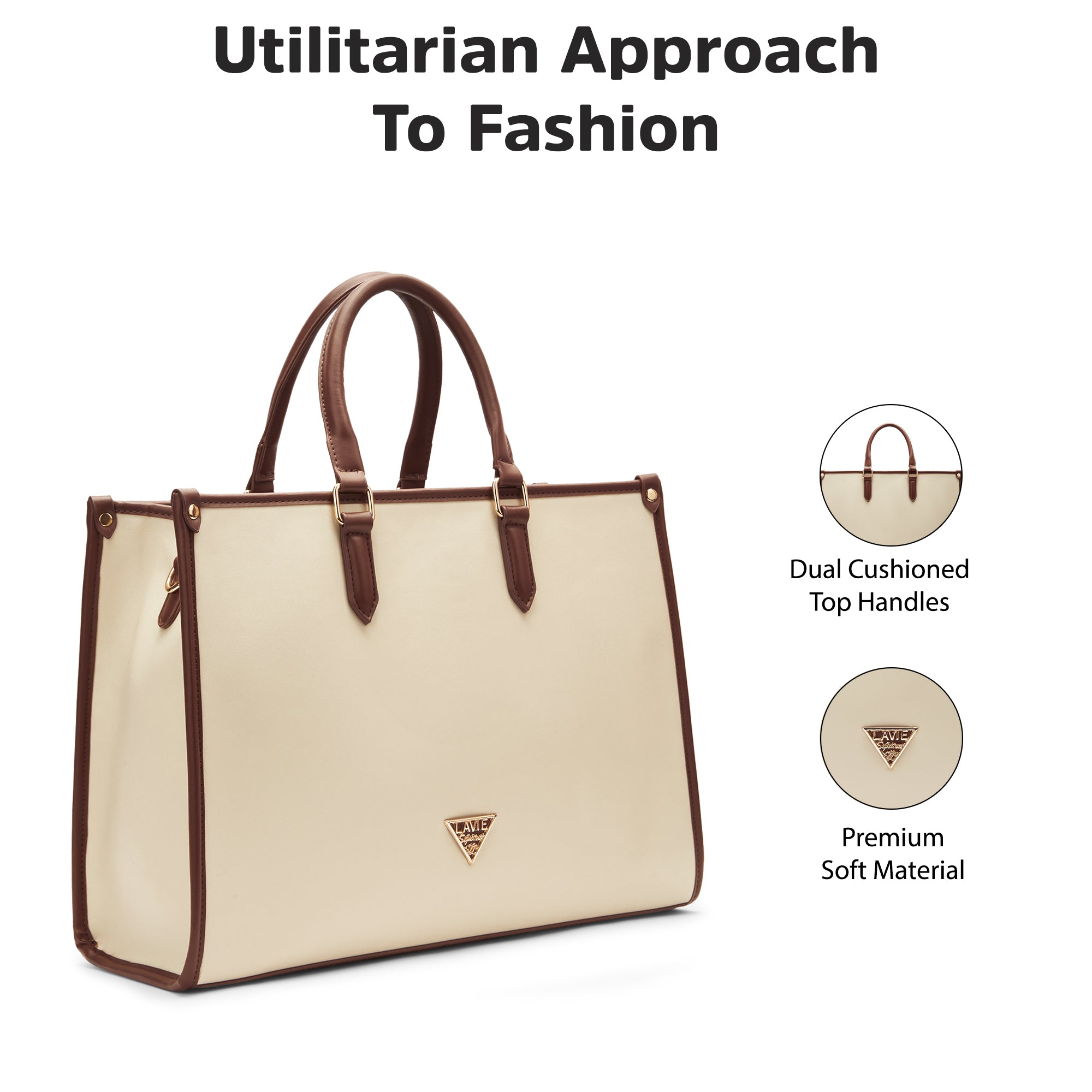 Lavie Signature Madisson Large Off White Womens Box Tote