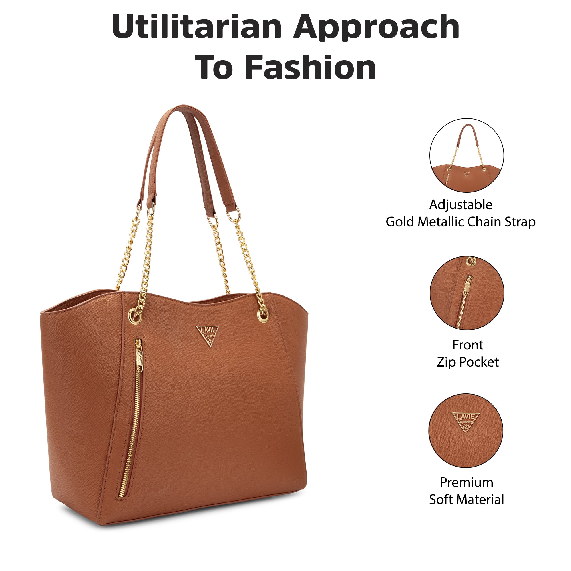 Lavie Signature Houston Large Tan Womens Tote