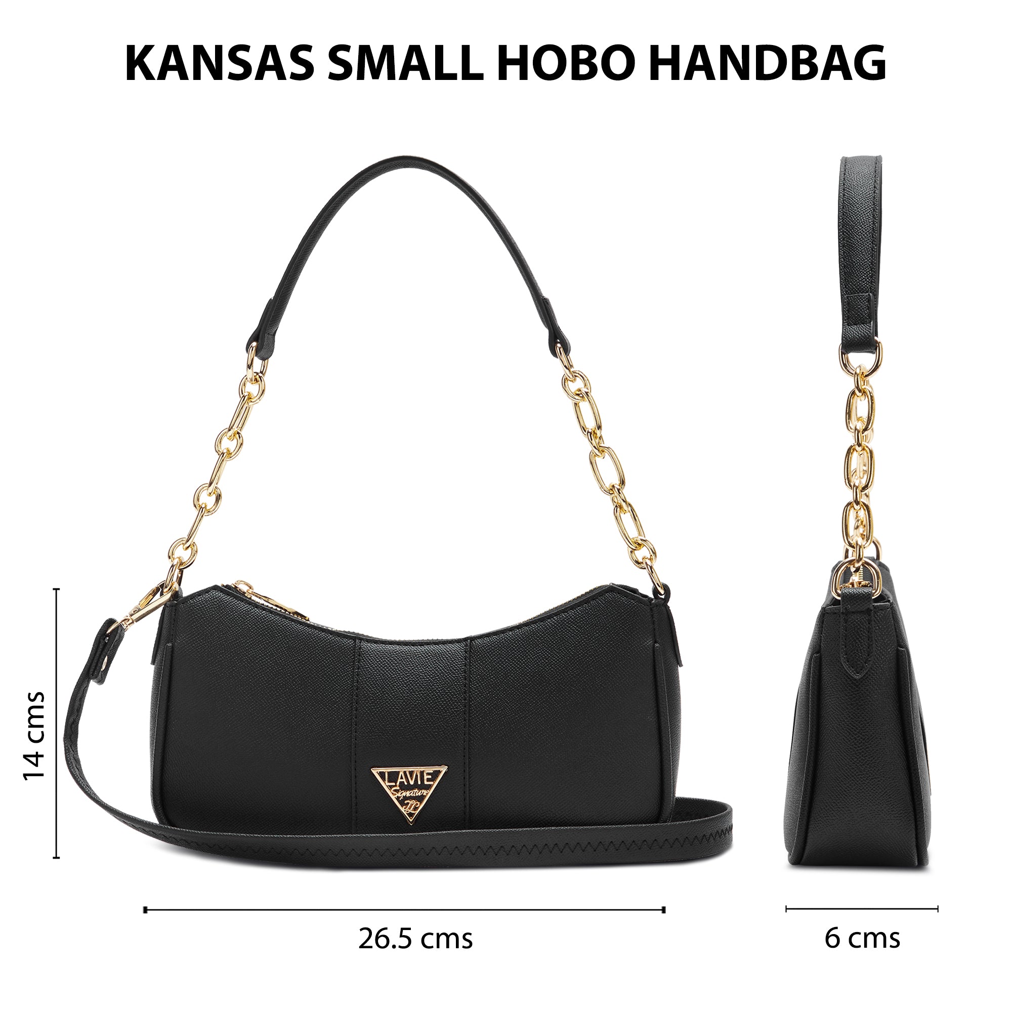 Lavie Signature Kansas Small Black Womens Hobo