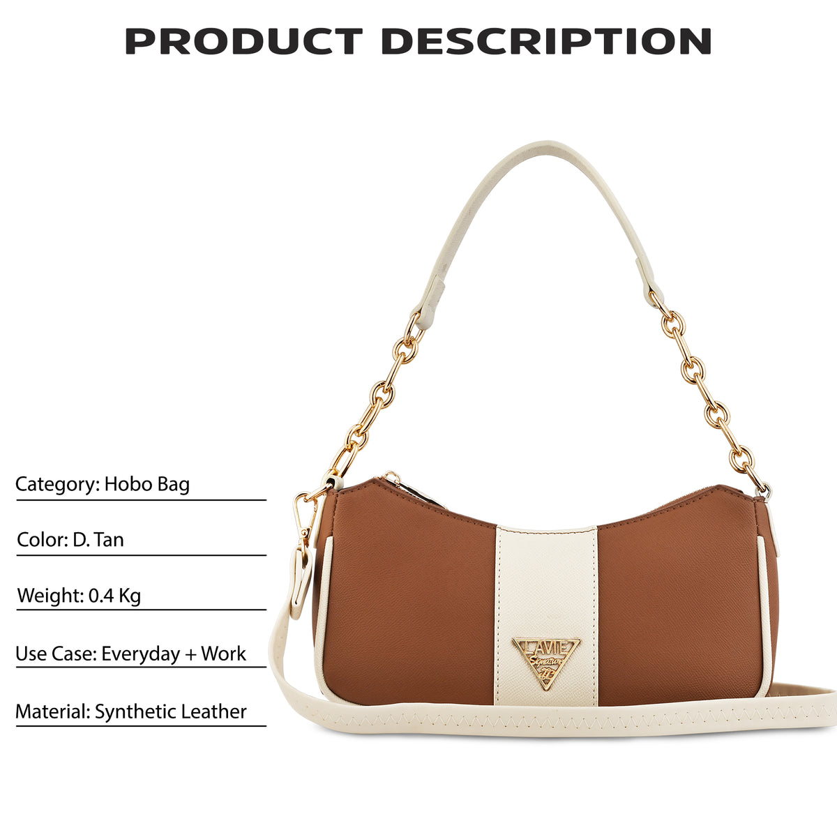 Lavie Signature Kansas Small Dark Tan Womens Hobo