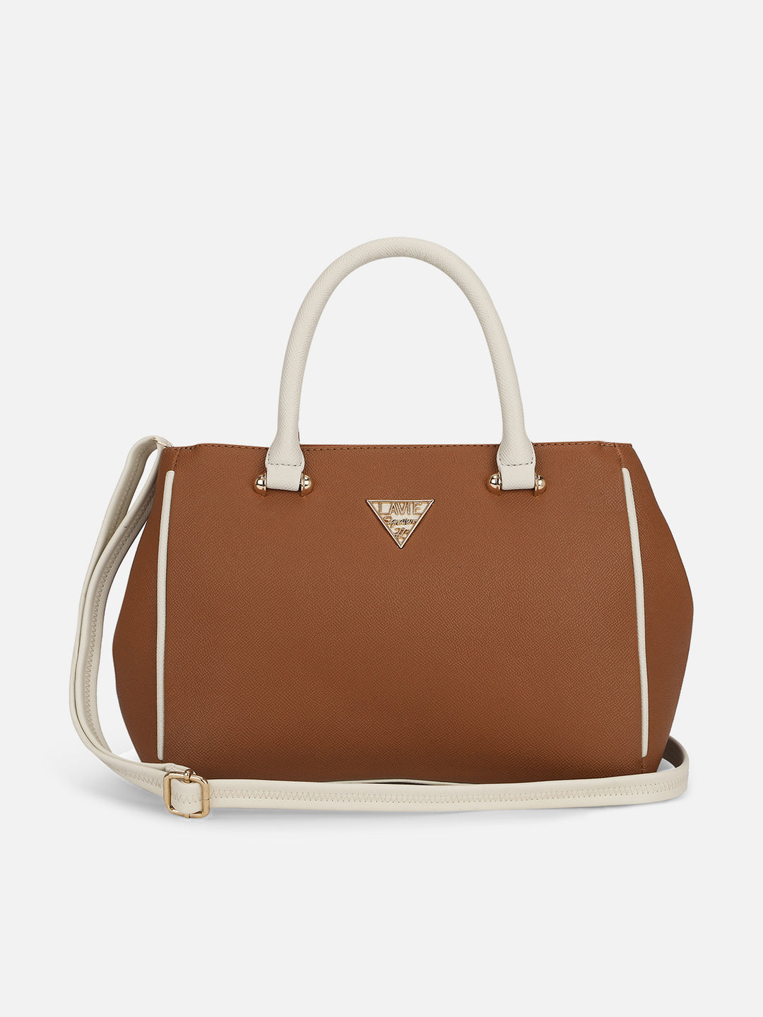 Columbia 3 Compartment Large Tan Satchel Bag