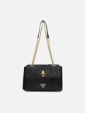 Orlando Flap Large Black Satchel Bag