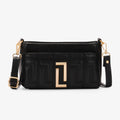 Helena 3 Compartment Small Black Sling Bag