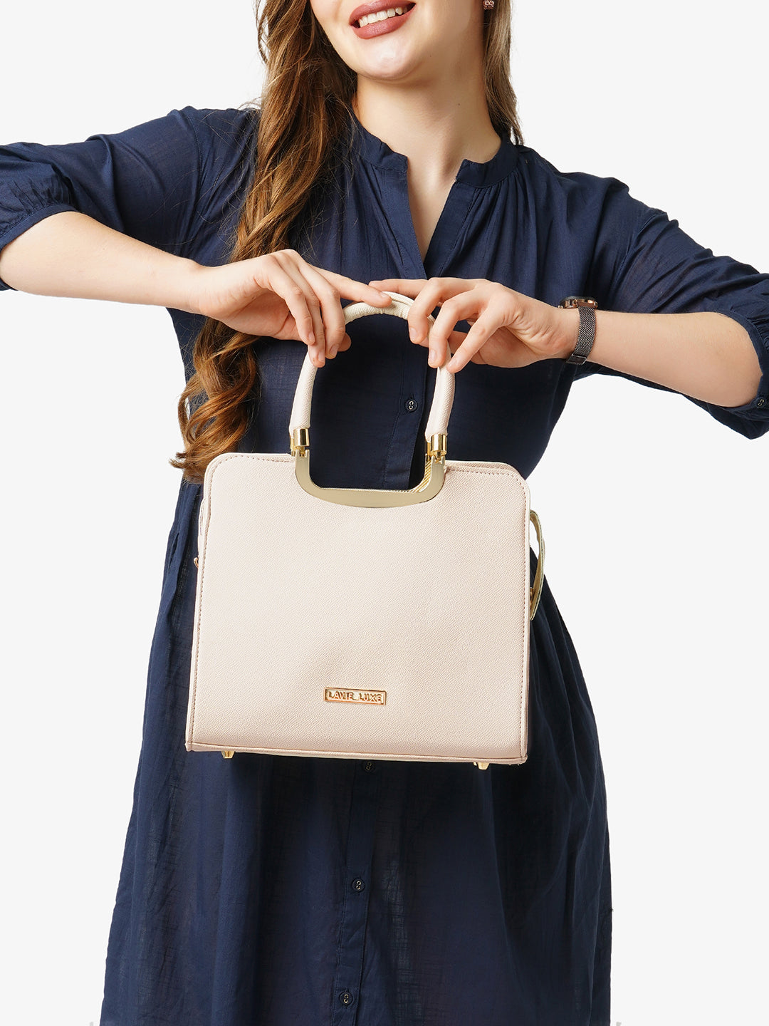 Melie Medium Satchel Bag Off White