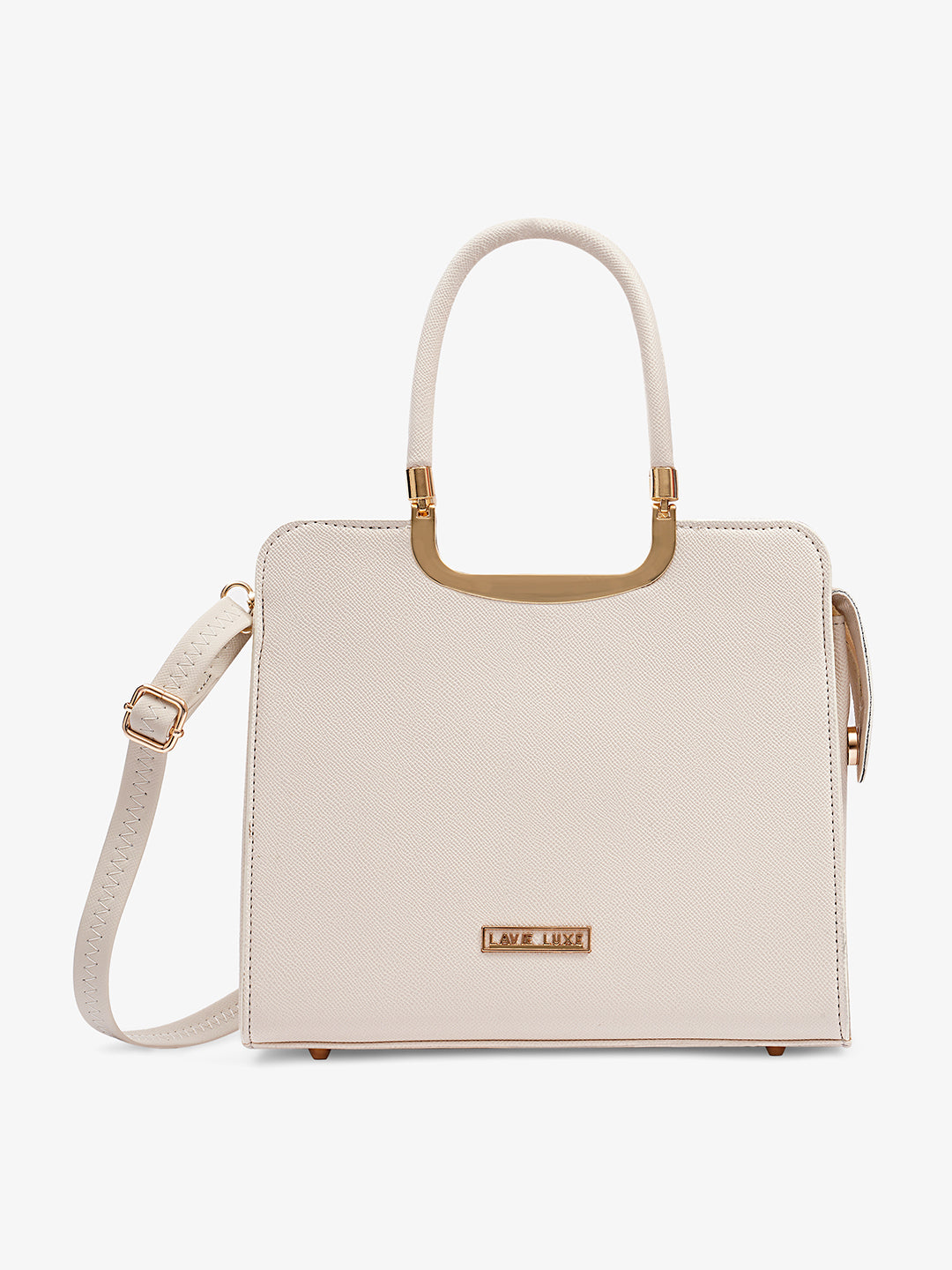 Melie Medium Satchel Bag Off White