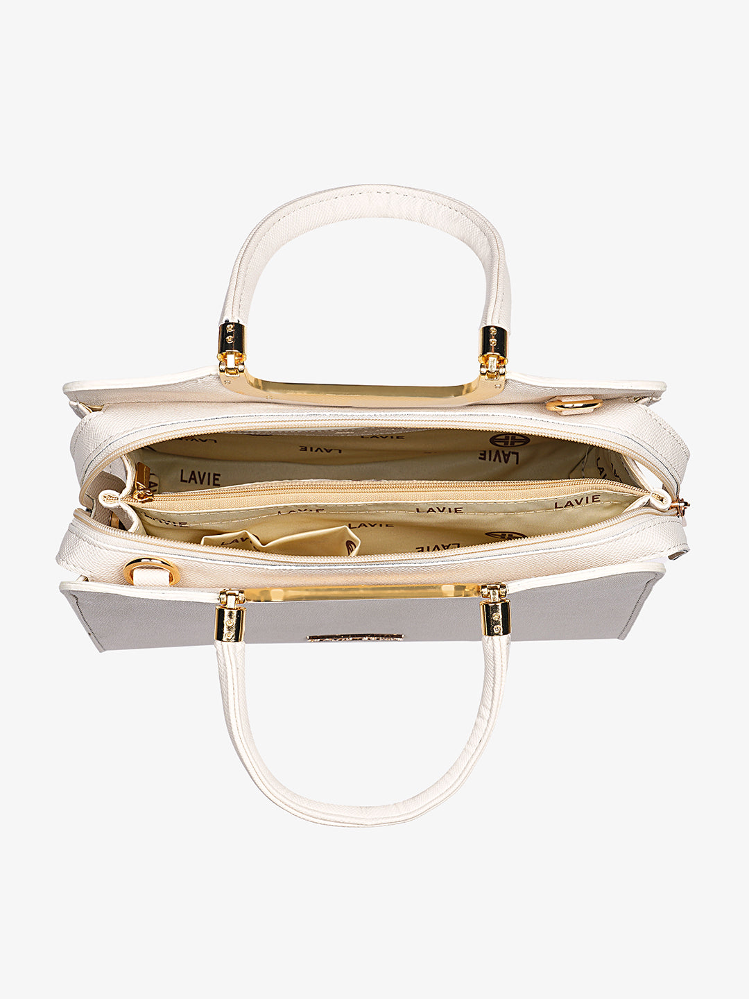 Melie Medium Satchel Bag Off White