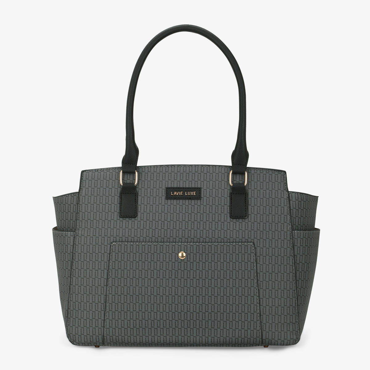 Lavie Luxe Mono Kelly Black Large Women's Tote
