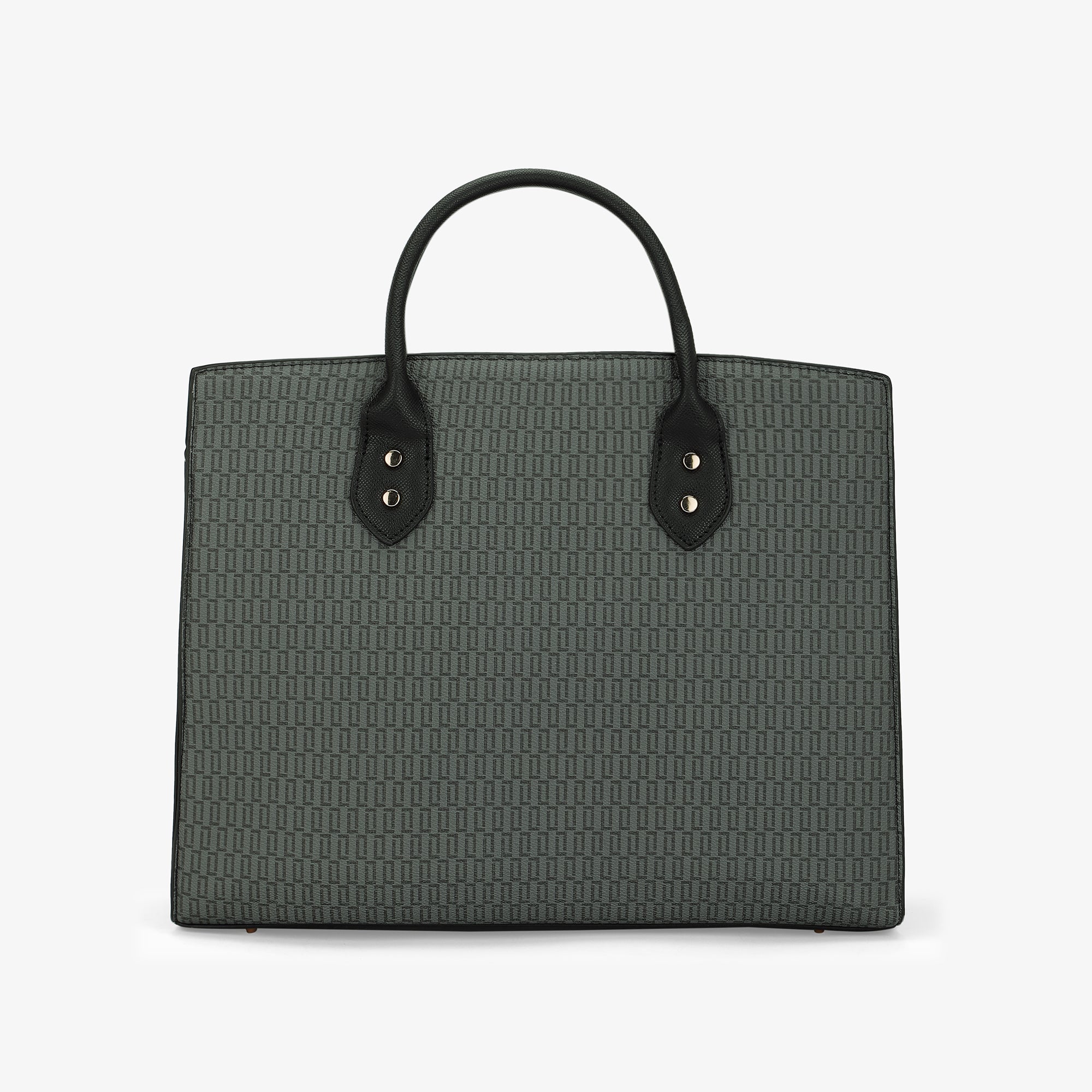 Lavie Luxe Monogram Ellon24 Black Large Women's Satchel