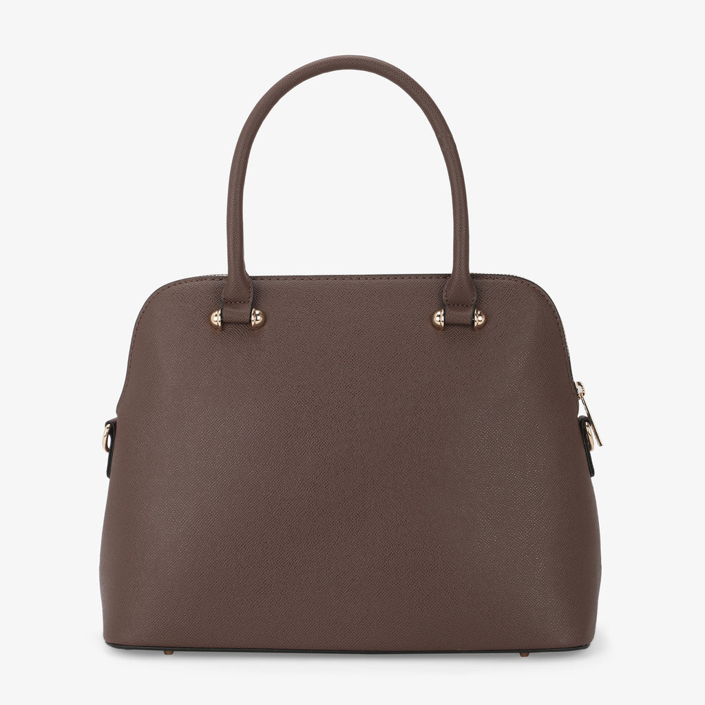 Lavie Luxe Monogram Valle24 Choco Medium Women's Satchel