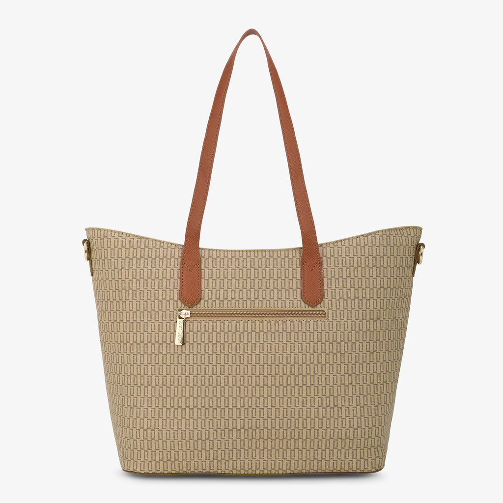 Lavie Luxe Monogram Hailon24 Pro Taupe Large Women's handbag