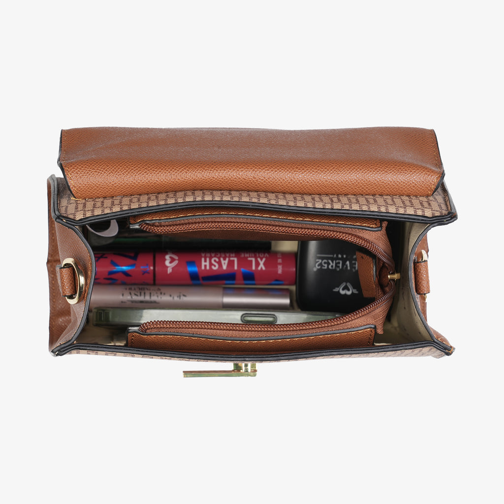 Lavie Luxe Monogram Ipsy24 Taupe Medium Women's Satchel