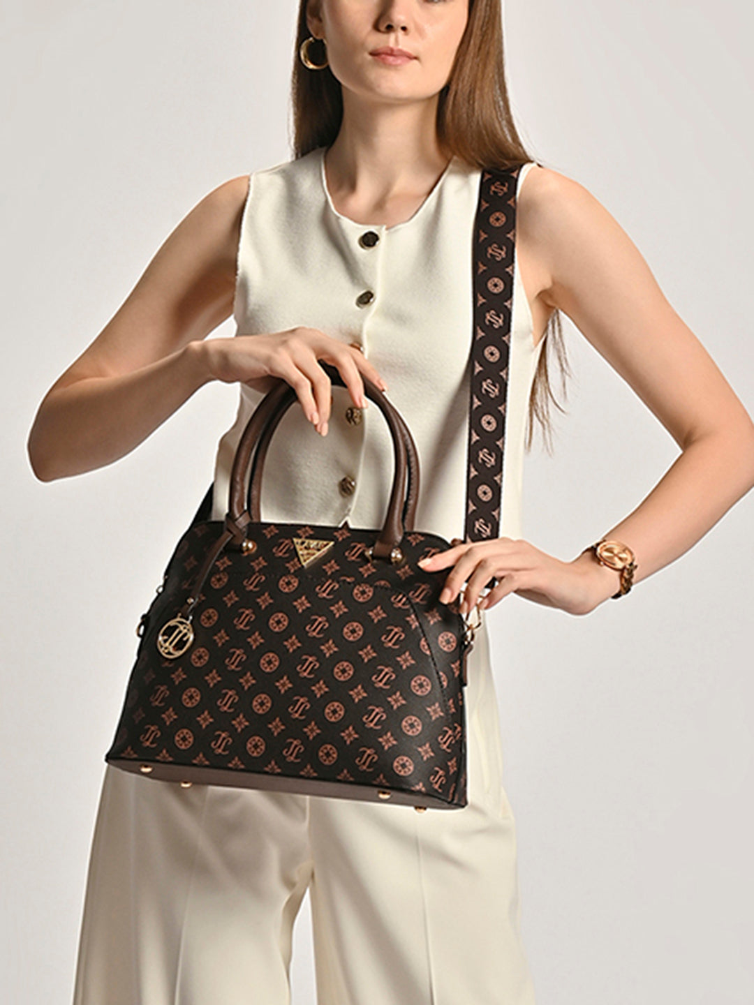 Buy Mono Ozerk Medium Satchel Bag Choco Online – Lavie World