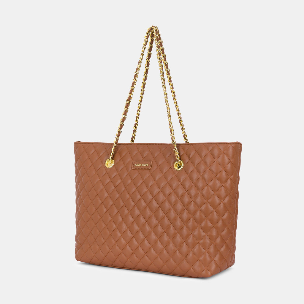 Lavie Luxe Query Tan Large Women's Tote
