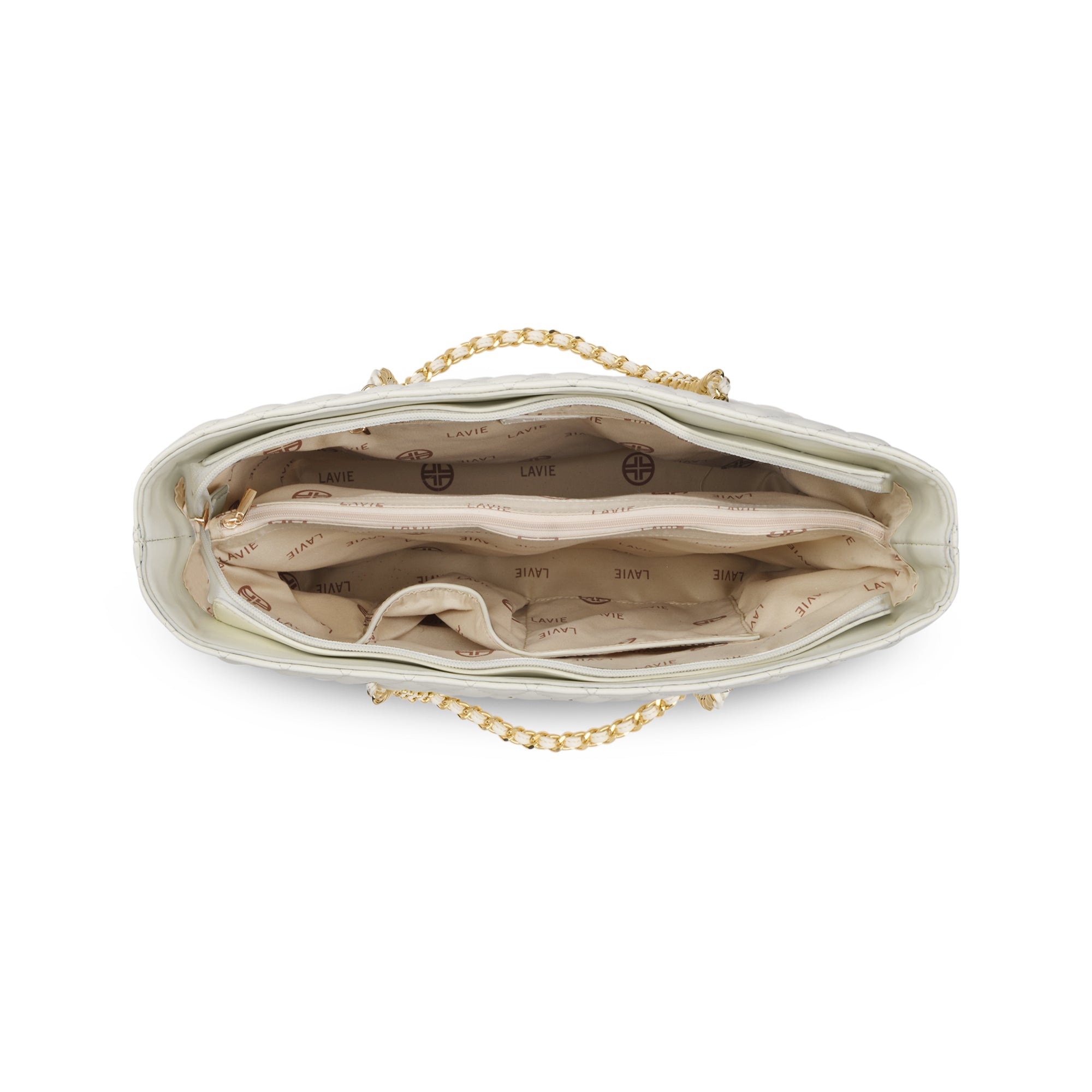 Lavie Luxe Query Off White Large Women's Tote