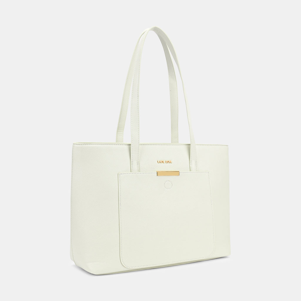 Lavie Luxe Bliss Off White Large Women's Tote
