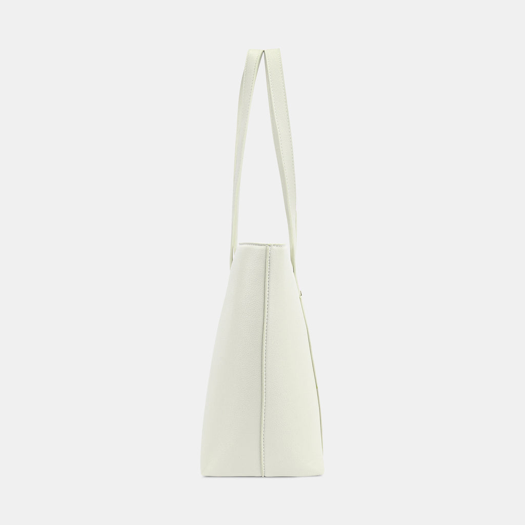 Lavie Luxe Bliss Off White Large Women's Tote