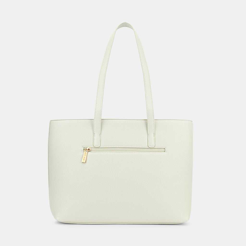 Lavie Luxe Bliss Off White Large Women's Tote